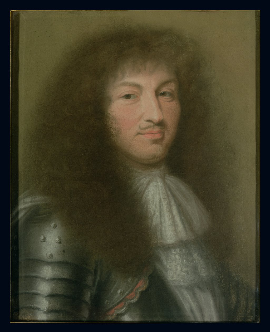ルイ14世の肖像（1638-1715）フランス国王（紙にパステル）